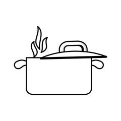 Kitchen saucepan utensil icon vector illustration graphic design