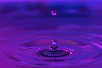 Water drops and water ripples