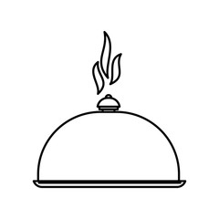Restaurant dish dome icon vector illustration graphic design