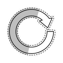 Arrow round cycle icon vector illustration graphic design