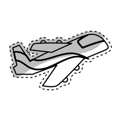 Jet airplane symbol icon vector illustration graphic design