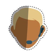 Call center consultant icon vector illustration graphic design