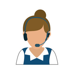 Call center consultant icon vector illustration graphic design