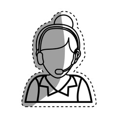 Call center consultant icon vector illustration graphic design
