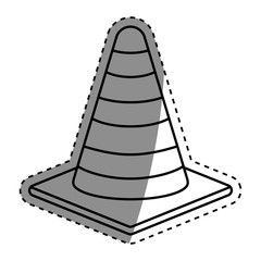 Isolated construction cone icon vector illustration graphic design