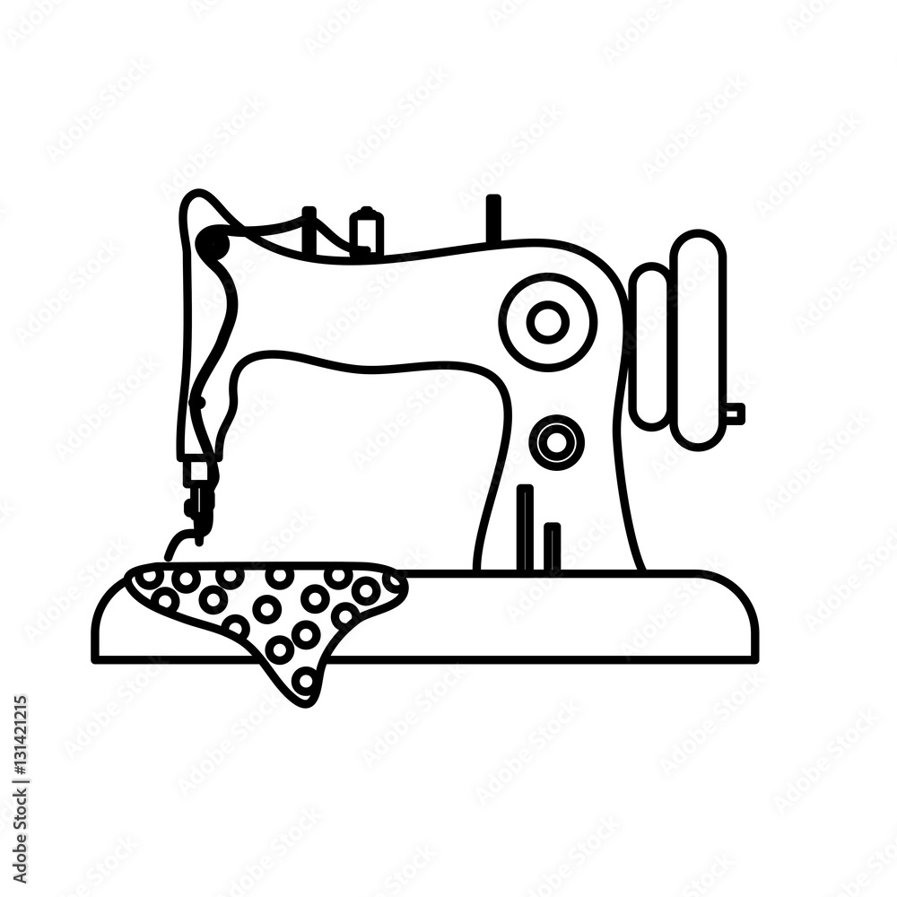 Sticker Isolated sewing machine icon vector illustration graphic design