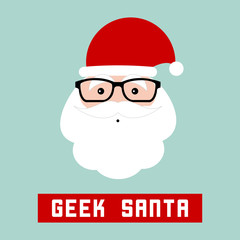 Geek Santa Icon / Vector