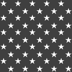 Stylish abstract seamless pattern with black graphic stars.