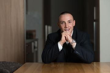 Portrait of a Businessman Rest at Home