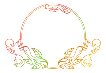 Abstract silhouette floral frame.