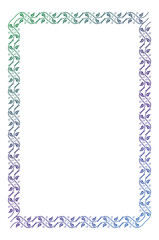 Abstract silhouette floral frame.