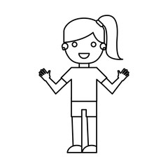 Obraz premium young woman avatar character vector illustration design