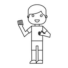 young man avatar character vector illustration design