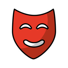 Naklejka premium theater mask classic icon vector illustration design
