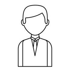 businessman avatar line icon vector illustration design