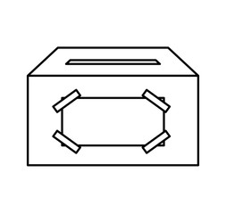 ballot box carton isolated icon vector illustration design