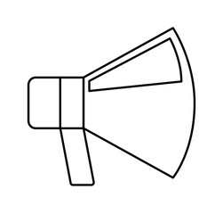 megaphone flat line icon vector illustration design