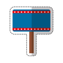 democratic banner isolated icon vector illustration design