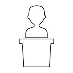 businessman avatar line icon vector illustration design