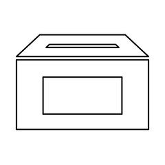 ballot box carton isolated icon vector illustration design
