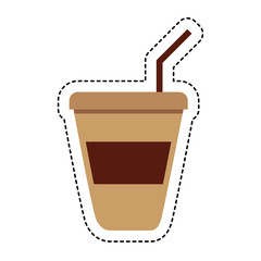 coffee glass isolated icon vector illustration design