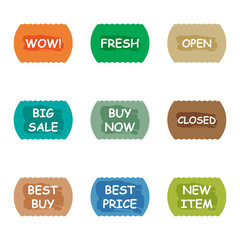 sale promotion tear banner sticker label set,vector Illustration EPS10