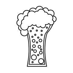 beer glass beverage isolated icon vector illustration design