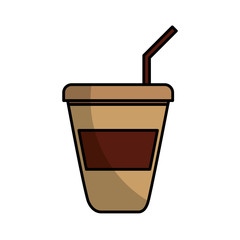 coffee glass isolated icon vector illustration design