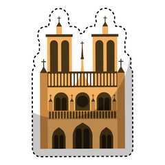 catedral church isolated icon vector illustration design