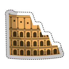 coliseum roman isolated icon vector illustration design