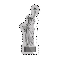 liberty statue isolated icon vector illustration design