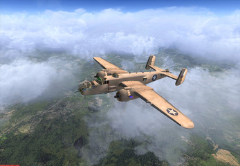 North American Mitchell B-25J USA Desert