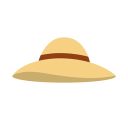beach hat isolated icon vector illustration design