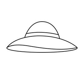 beach hat isolated icon vector illustration design