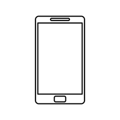 smartphone technology line icon vector illustration design