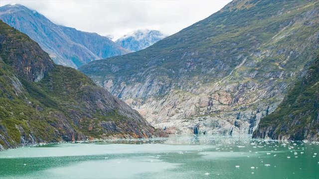 Mountain Rock Formations of Tracy Arm Fjord Featuring the Epic Topography of Alaska