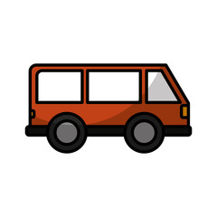 van vehicle isolated icon vector illustration design
