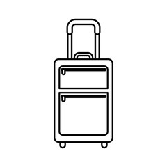 suitcase travel isolated icon vector illustration design