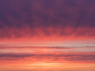 beautiful magenta and orange sky at sundown