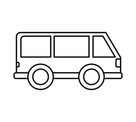 van vehicle isolated icon vector illustration design
