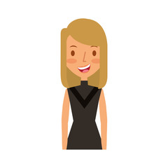 young woman avatar character vector illustration design