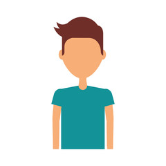 young man avatar character vector illustration design