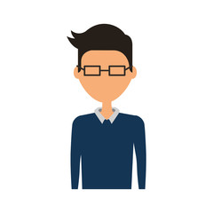 young man avatar character vector illustration design