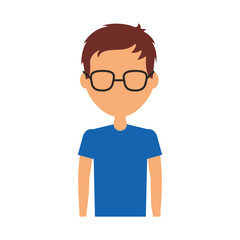 young man avatar character vector illustration design