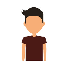 young man avatar character vector illustration design