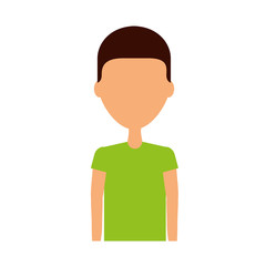young man avatar character vector illustration design