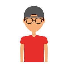 young man avatar character vector illustration design