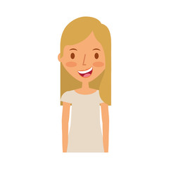 young woman avatar character vector illustration design