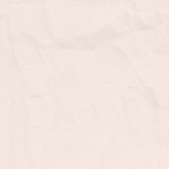 Crumpled light brown paper texture, paper background for design with copy space for text or image.