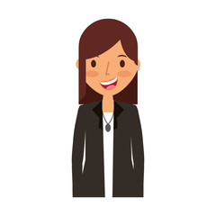 young woman avatar character vector illustration design